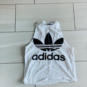 Adidas muscle tee white